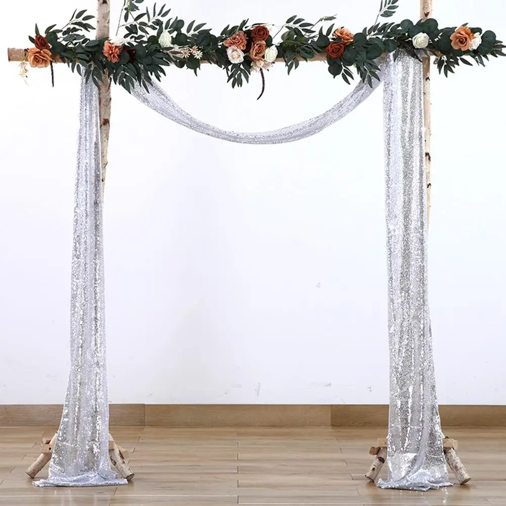 

Extra Long Wrinkle-Free Wedding Arch Draping Fabric Reusable Reception Backdrop Drapes Swag Decorations