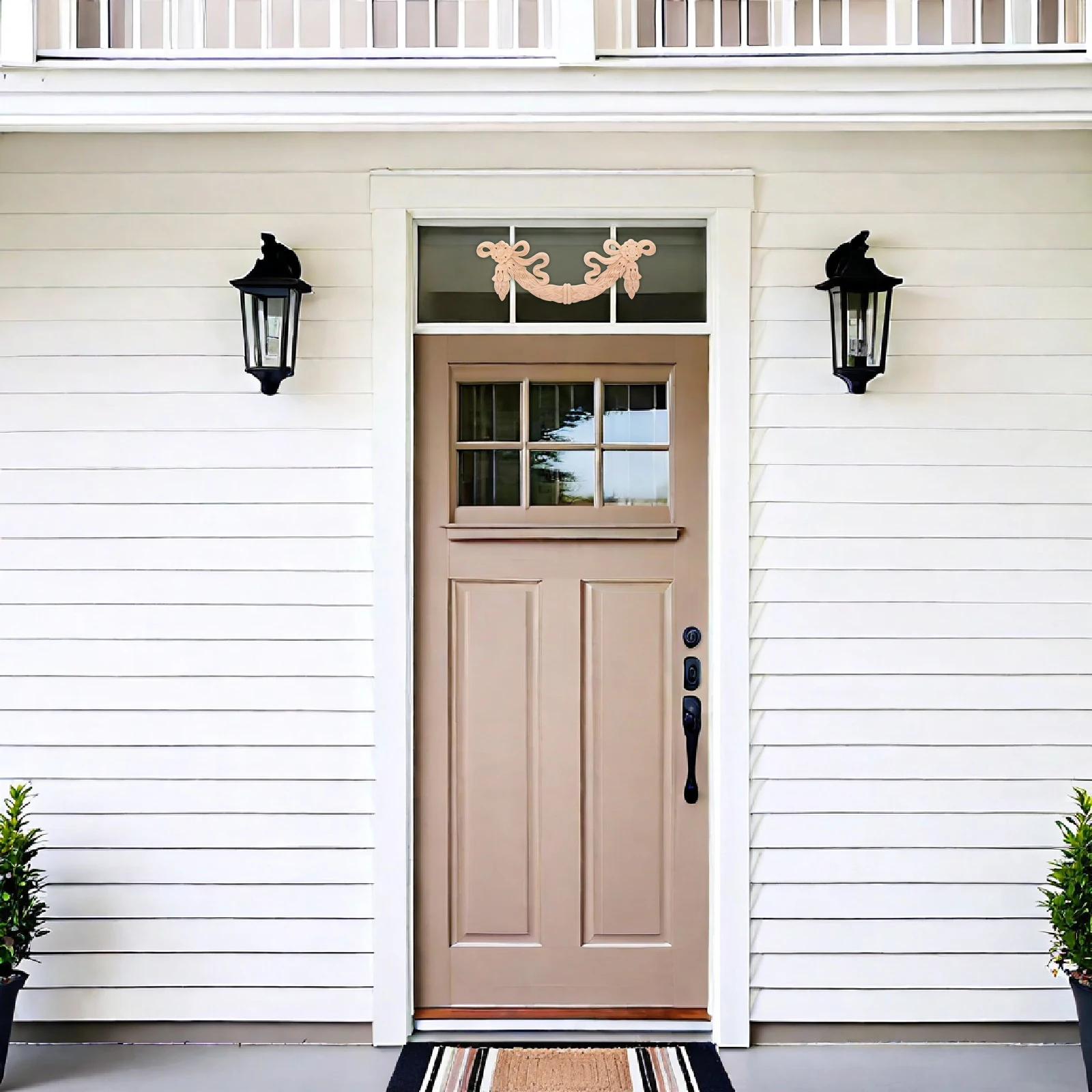 

2Pcs Wood Carved Appliques European Style Flower Onlays Decorative Trim Cabinet Door Furniture Moulding Decoration