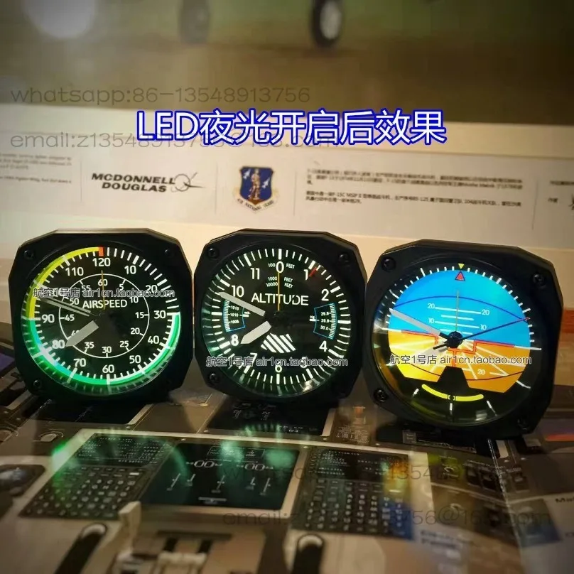 Aircraft instrument clock, aviation simulation instrument alarm clock, spot fast delivery