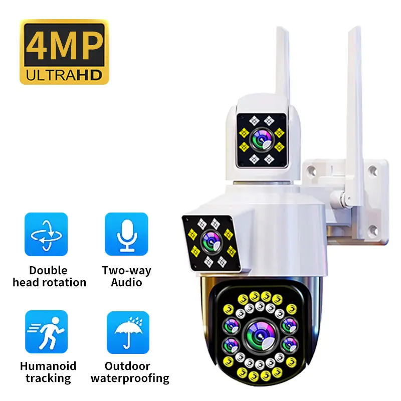 

6MP Yoosee APP Triple Lens Wireless PTZ WIFI IP Dome Camera Full Color AI Humanoid Detection Home Security CCTV Baby Monitor