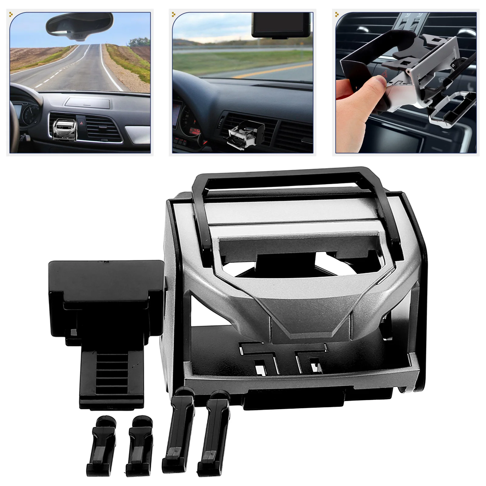 

Universal Car Air Vent Cup Adjustable Drink Organizer Stand For Water Bottle Coffee Tea Auto Accessories Multifunctional Plastic