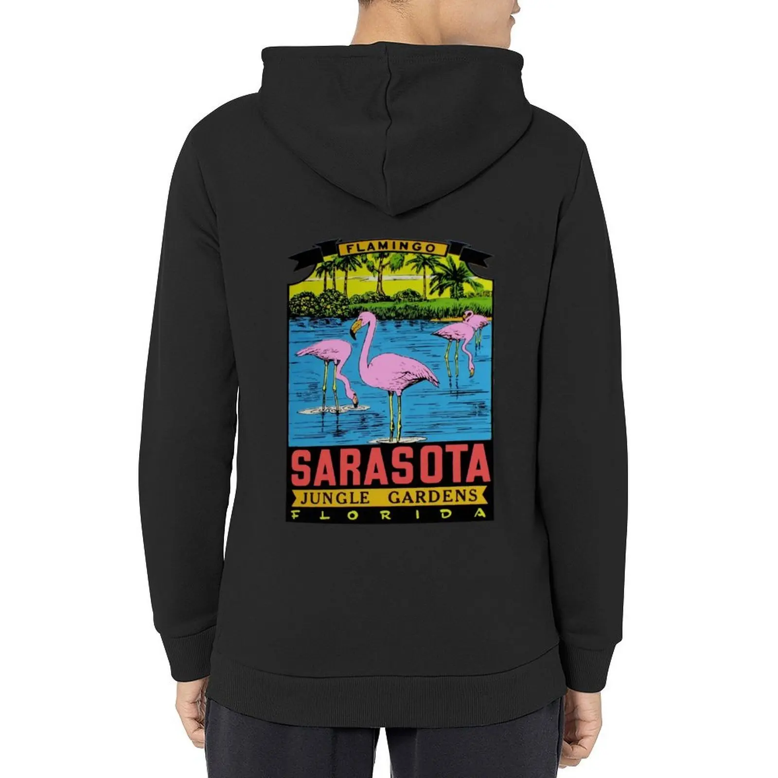

Sarasota Jungle Gardens Florida Vintage Travel Decal Hoodie men's clothes men's sweat-shirt set hoodie men