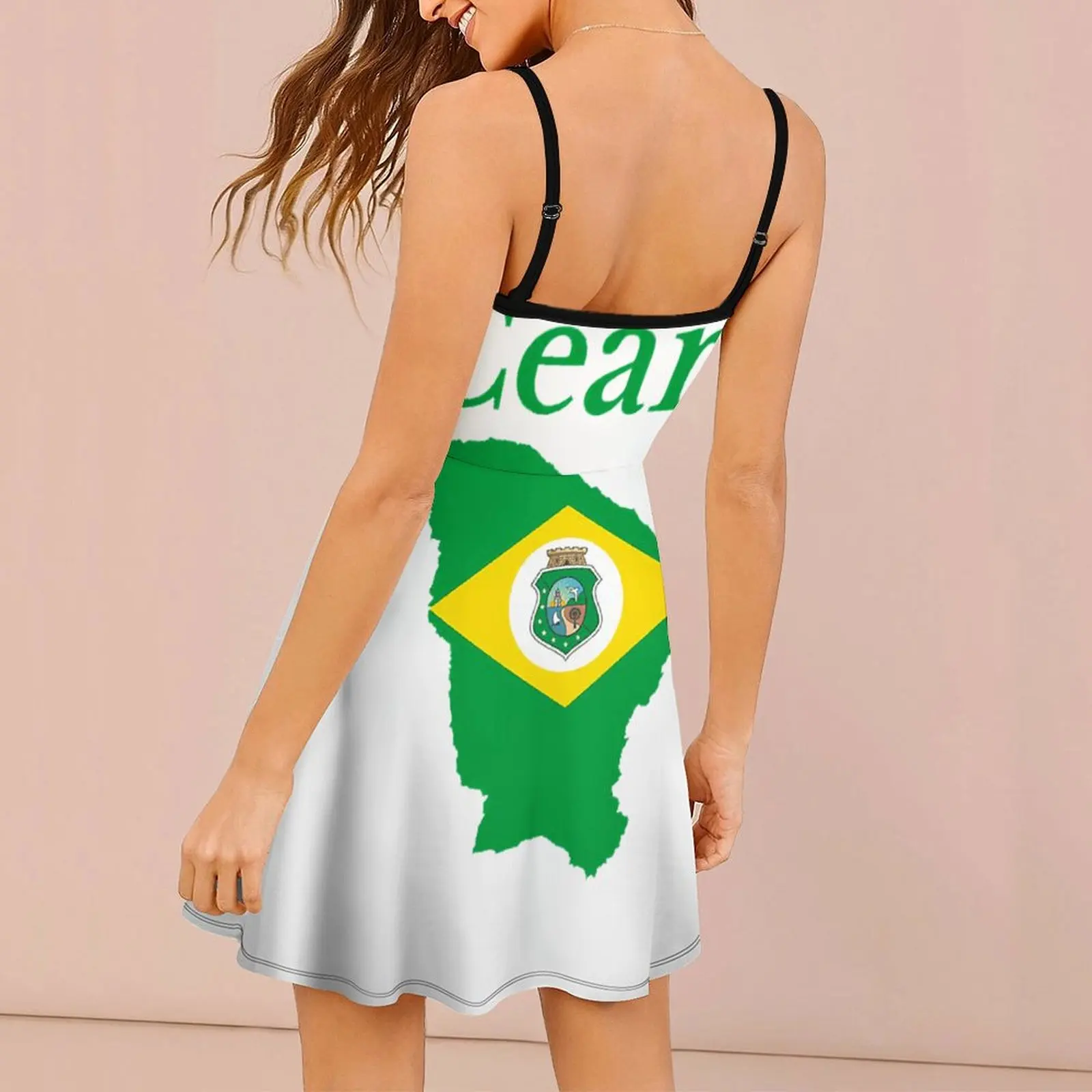 State of Ceara Map Flag Brazil Novelty Exotic Woman's Clothing Women's Sling Dress   Clubs The Dress