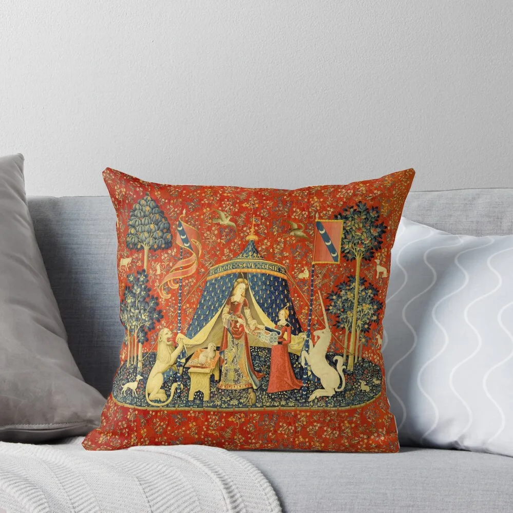 

Lady and the Unicorn Medieval Tapestry Throw Pillow Decorative Sofa Cushions luxury covers Christmas Pillowcase pillow