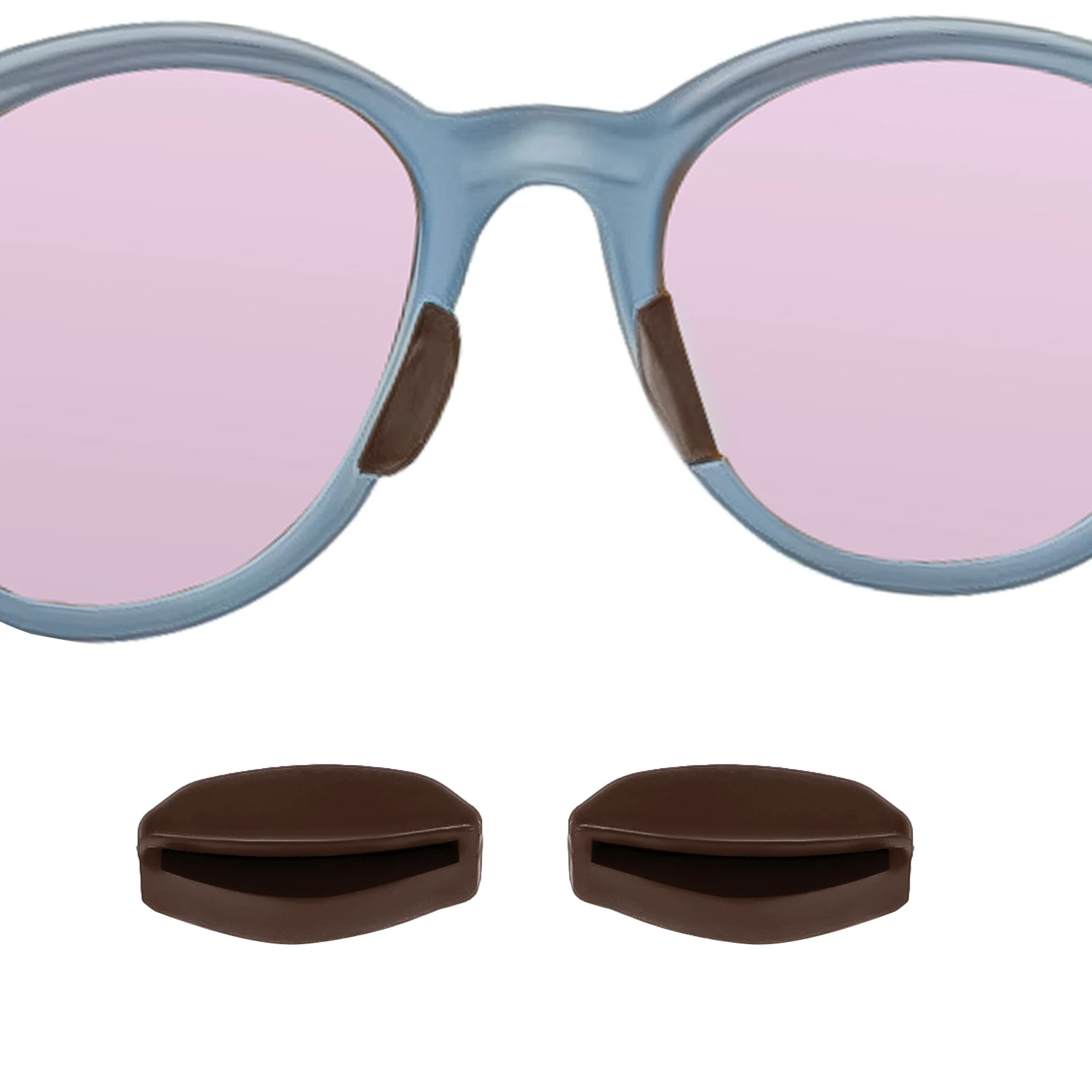 Brown Anti-Slip Replacement Nose Pads Nose Pieces for Oakley Frogskins Range OO9284 OO9284A HSTN OO9242 OO9242A Sunglasses