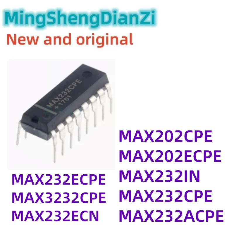 1Pcs max202cpe/epe max202ecpe/epe max232in max232cpe/epe max232acpe/aepe max232ecpe/epe max3232cpe/epe MAX232ECN-DIP16