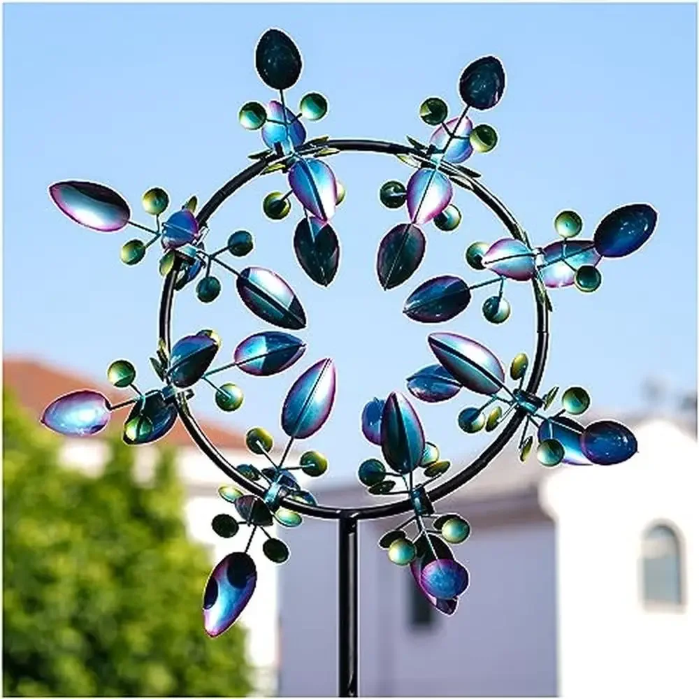 Metal Peacock Wind Spinner Yard Decor 87