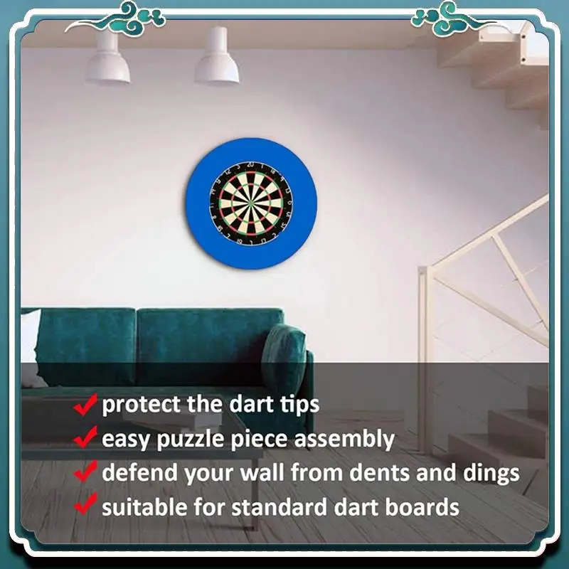 

Dartboard Surround Wall Protector Eva Splicing Dartboard Backboard Surround,Wall Protection For 18-Inch Dartboard Easy Install C