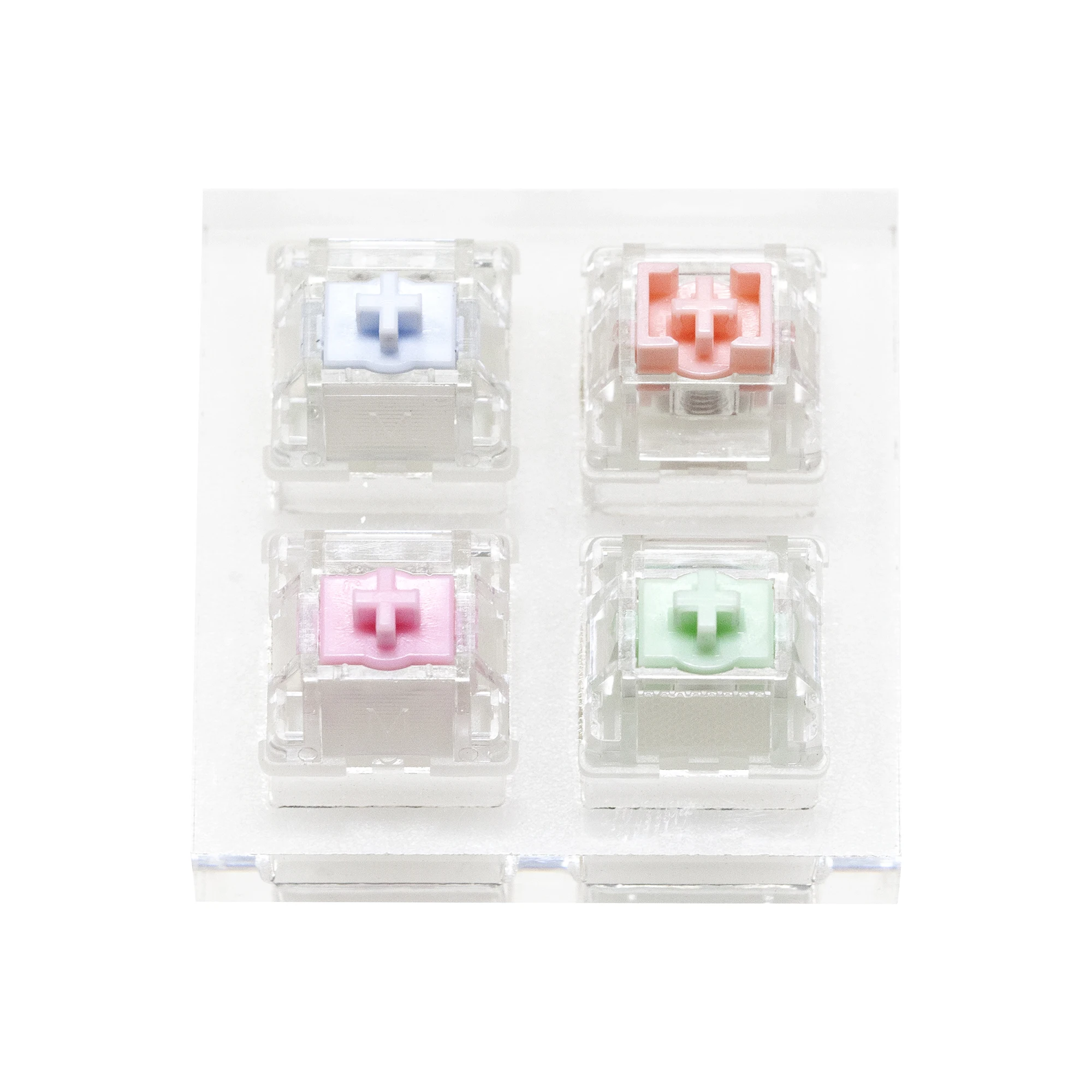 4 Everglide switch tester switches with blank keycaps acrylic base for mechanical keyboard Siren V3 Ticky Rice Magneto UE