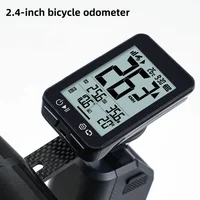 Ordenador de bicicleta GPS, ordenador inalámbrico para bicicleta, pantalla LCD 2,4, velocímetro de ciclismo, odómetro con retroiluminación automática y soporte