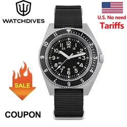 Watchdives WD1972 Men Watch VH31 Sweep Seconds Quartz Movement Sapphire Stainless Steel Watches Waterproof Luminous Wristwatch