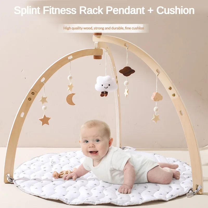 Play Gym Frame Baby Room Decoration Montessori Wooden Play Arch Wooden Baby Gym for Newborn Babies Girl and Boy Ages 0-36 Month