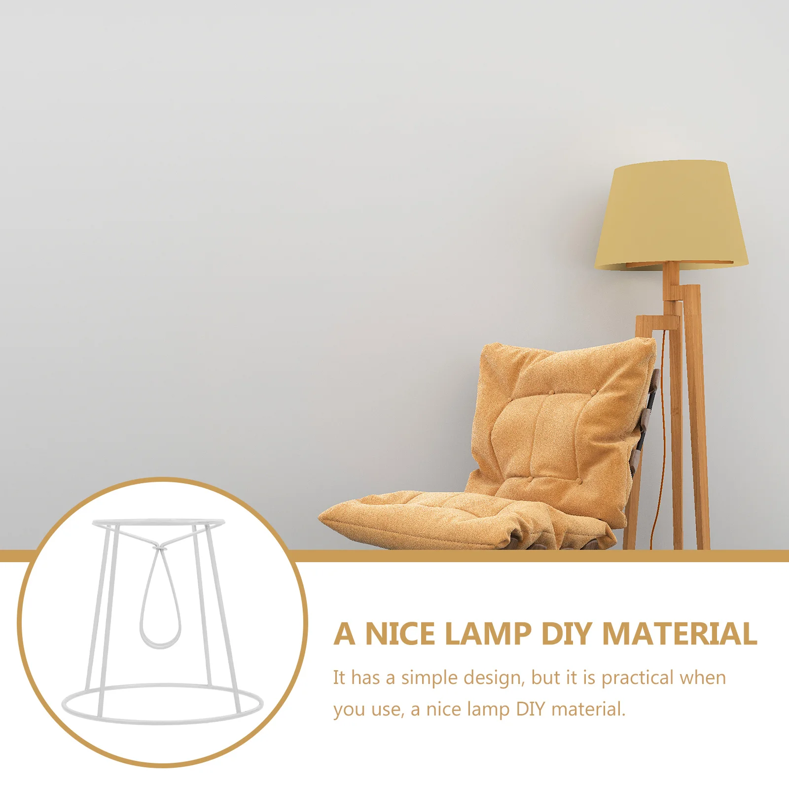 

2pcs Iron Lampshade Frames Durable Diy Lamp Holder Simple Design For Table Floor Pendant Lights Light Accessories Lampshade