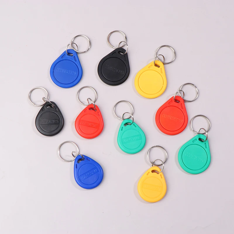 10Pcs 125KHz Read-Only RFID RFID TK4100 EM4100 Smart Chip Proximity Keyfobs Smart Secure Door Entry Access ID Keychain Token Tag