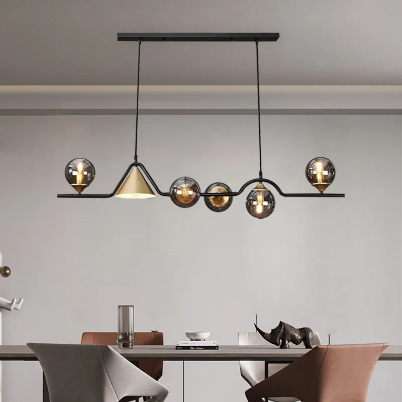 Nordic New Restaurant Pendant Lamp Creative Internet Famous Magic Bean Bubble Chandelier Simple Commercial Bar Counter LED Light