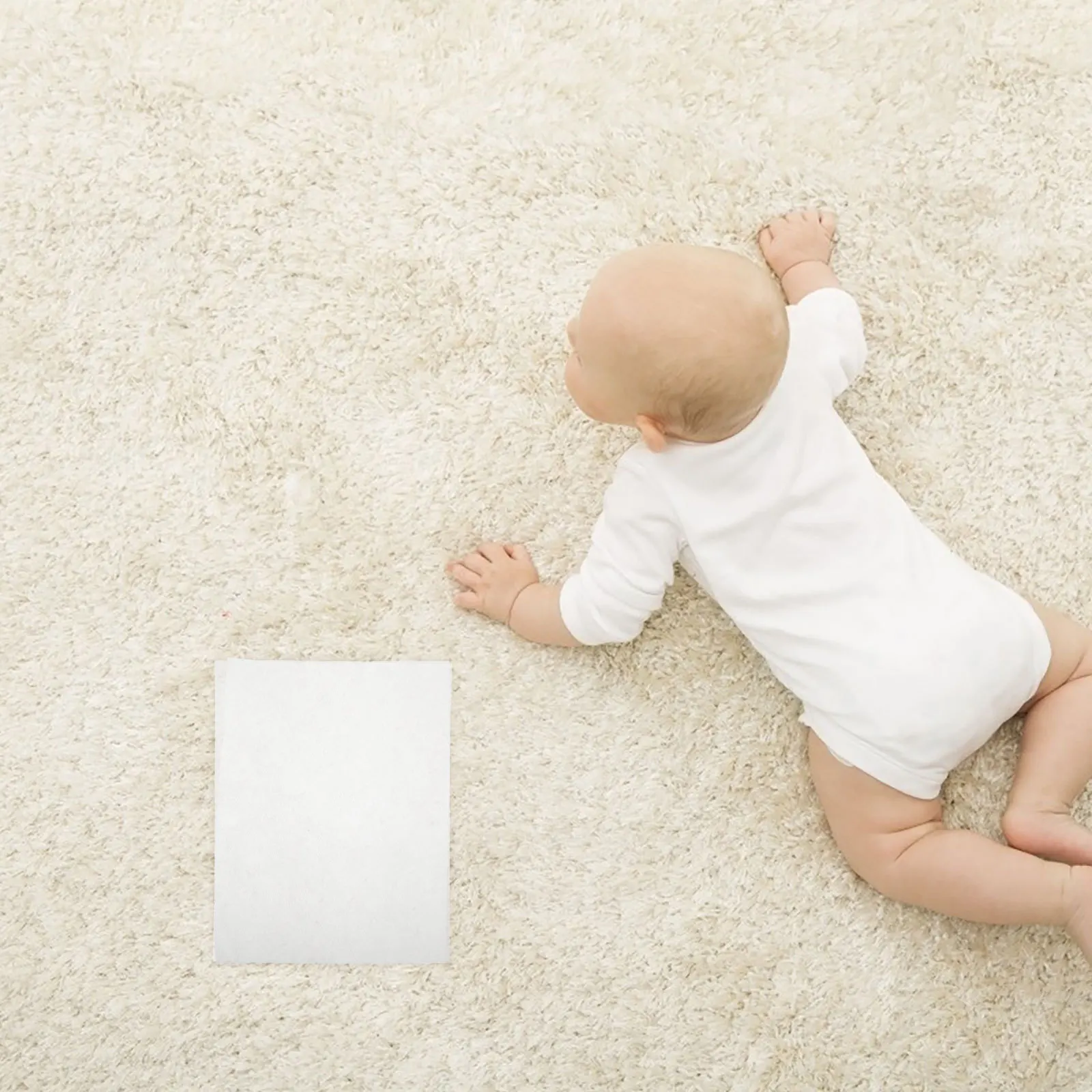 3 لفات 100 ورقة لكل بطانات حفاضات قابلة للتحلل البيولوجي قابلة للتحلل، قماش غير منسوج للغاية، آمنة ومريحة لبطانات حفاضات الأطفال