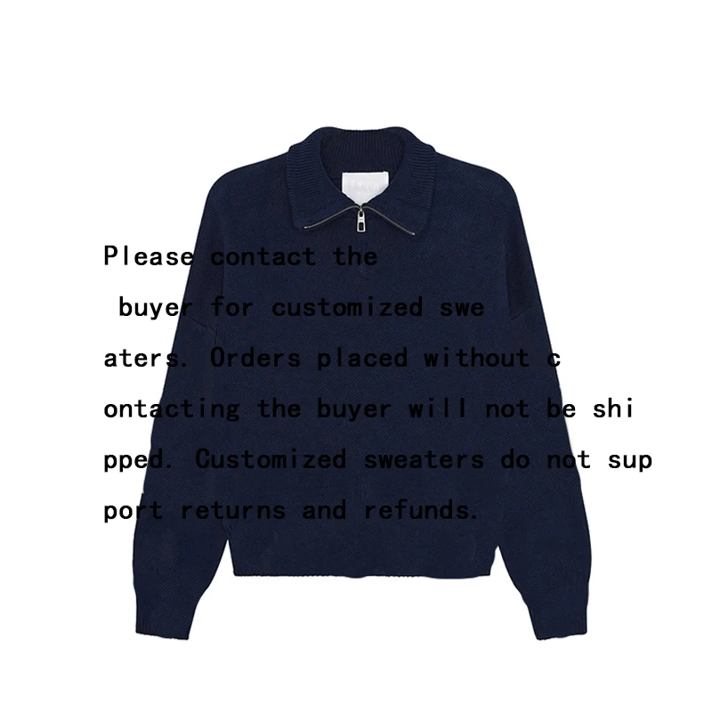 Y2K Customizable Jacquard Letter Sweater Customized Sweater For Men Loose And Omfortable Aesthetic Loose Fit Season Unisex Top