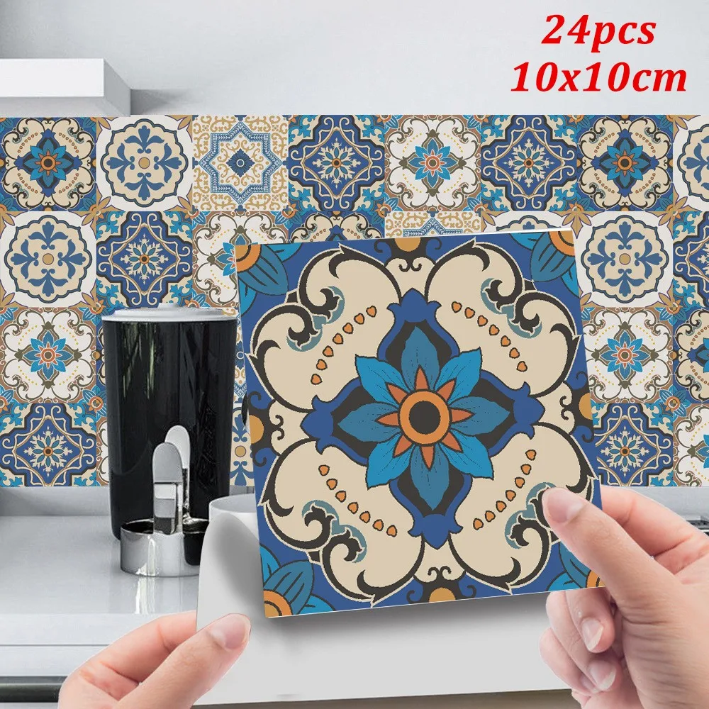 

Enhance Your Living Space with 24pcs Self Adhesive Tile Stickers, Use for Walls, Floors, Kitchen, and Bathroom