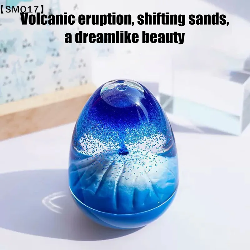 Eggshell Volcanic Eruption, Floating Sand Volcanic Eruption Ornament, Acrylic Crystal Liquid  Timer Ornament.【SMQ】
