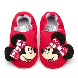 Disney Baby Boys Girls Casual Shoes for 0-36Month Ctue Minnie Mickey Cartoon Children's Shoes Soft Bottom Toddler First Walkers