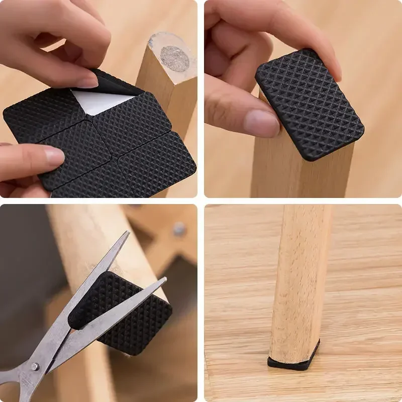 Rubber Pads For Chair Leg Furniture Anti Slip Mat Bumper Damper Self Adhesive Table Feet Protector Floor Protector Pads Hardware - view 4