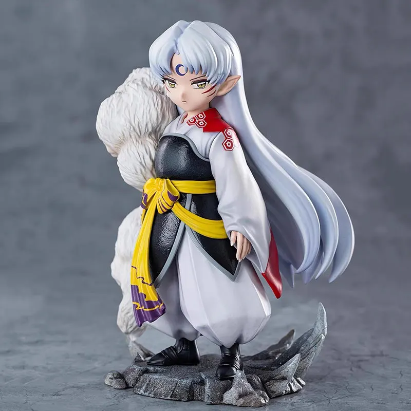 17cm Inuyasha Sesshoumaru Childhood Standing Anime Figure Model Gk Statue Boys Collection Desktop Decoration Ornament Toys Gifts