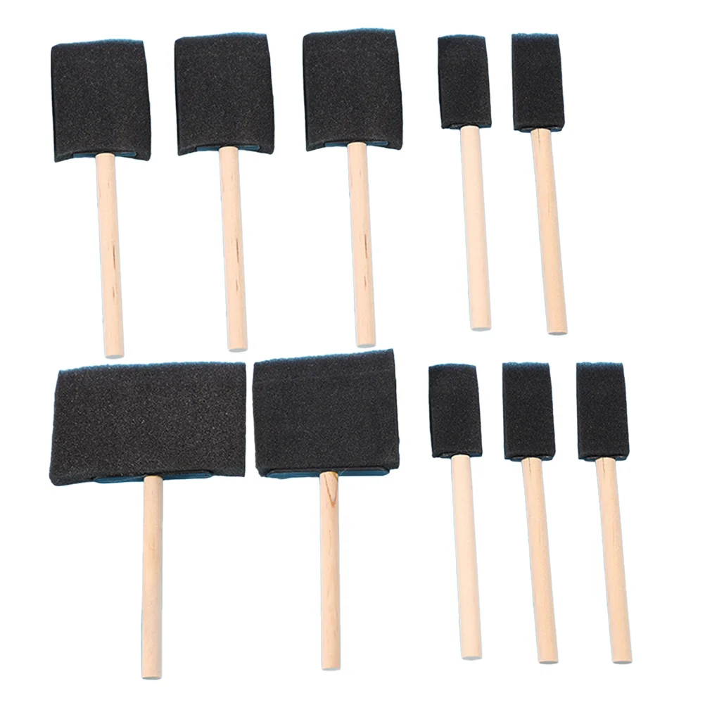 

10 Pcs Sponge Paint Brush Stains Paints for Kids Drawing Tool Bamboo Child Foam