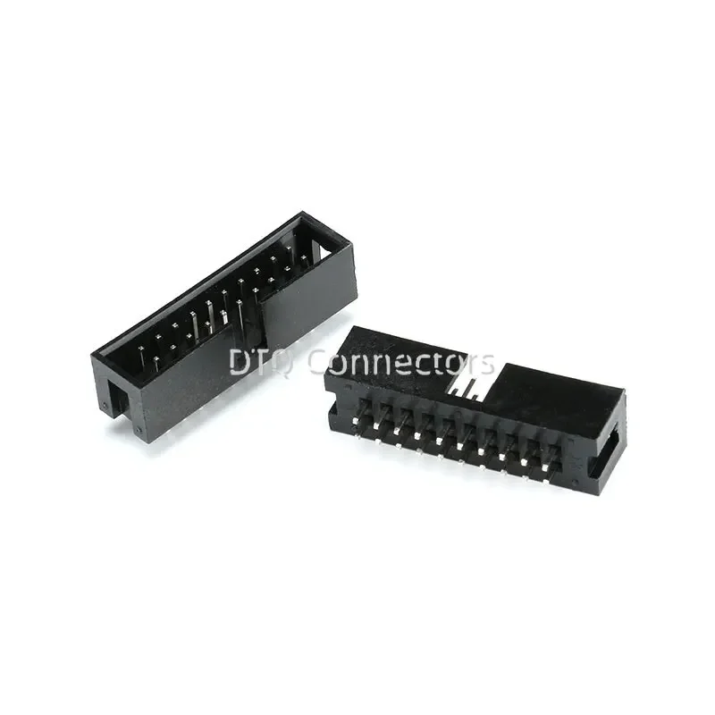 10pcs IDC 2.54mm 2x10 20 Pin Right Angle Male Shrouded PCB Box header IDC Connector