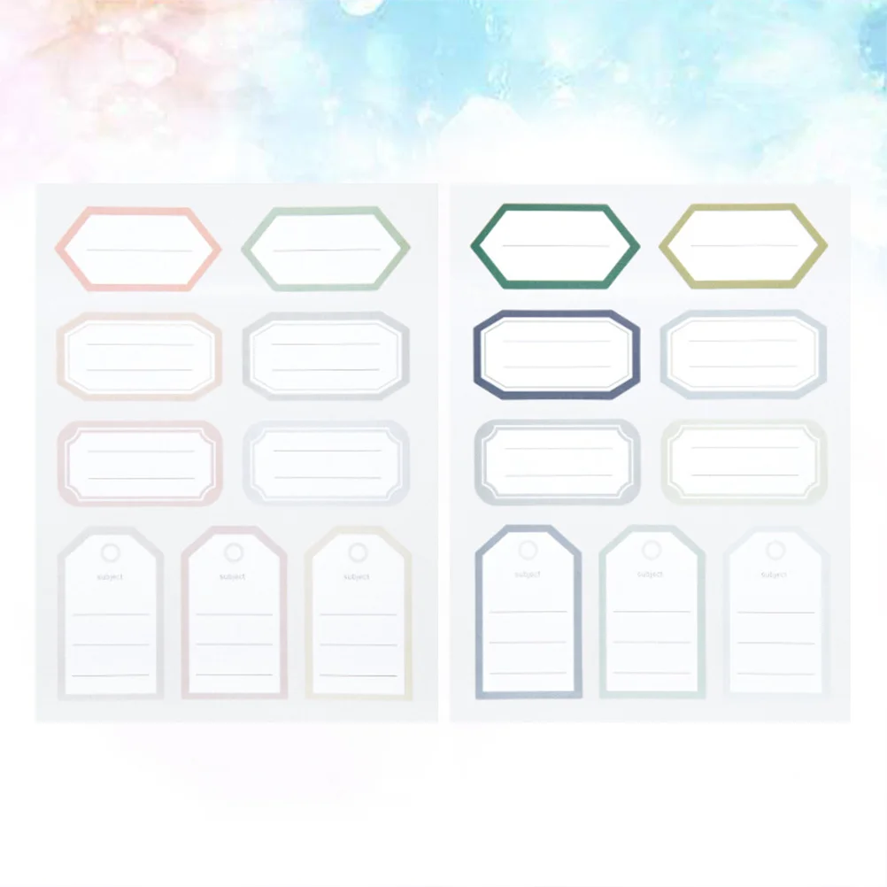 

5 Sheets Creative Waterproof Name Stickers Bottle Shape Self Adhesive Paper Label for Office School Classroom