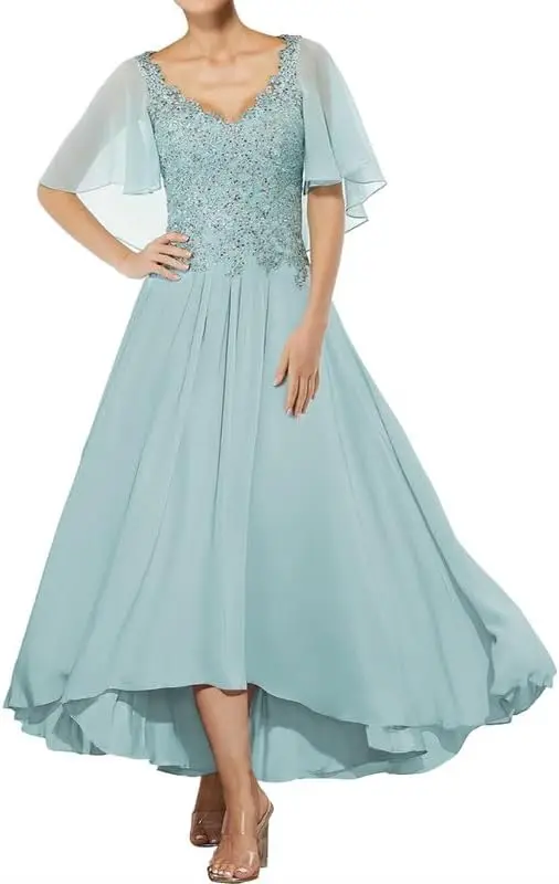 

Tea Length Mother of The Groom Dresses Lace Mother of The Groom Dress