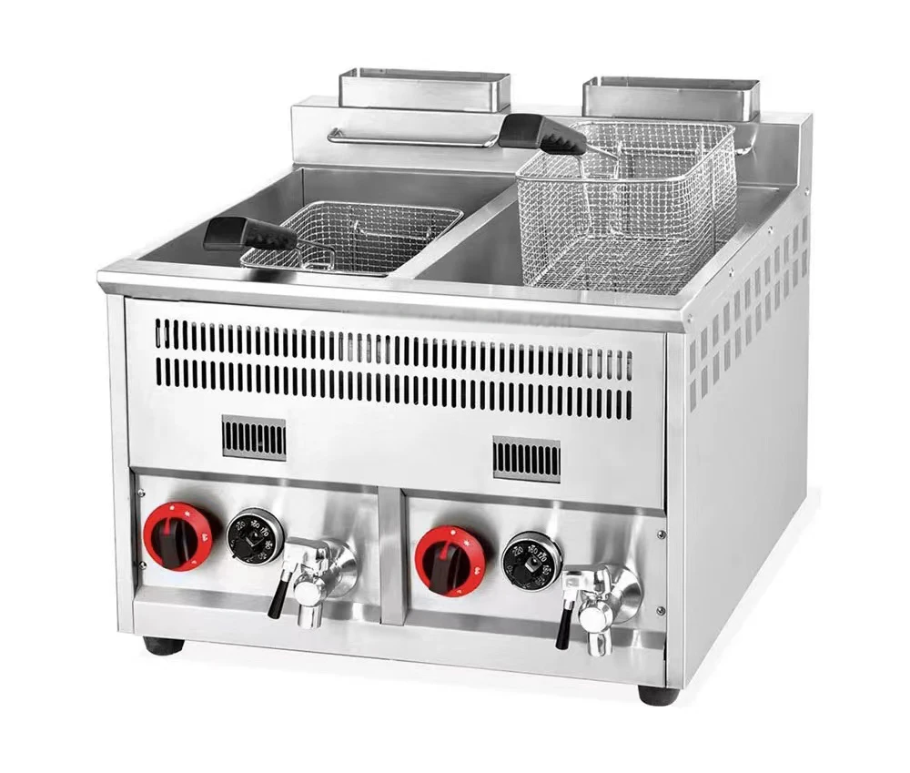 High Quality Stainless Steel Commercial Gas Deep Fryer Chicken Chips Kitchen Equipment Deep Fryer