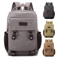 Small Mens Backpack Canvas Casual Backpacks for Men Mini Male School Bag Rucksack Man Multi-function Crossbody Bag Travel sac 가방