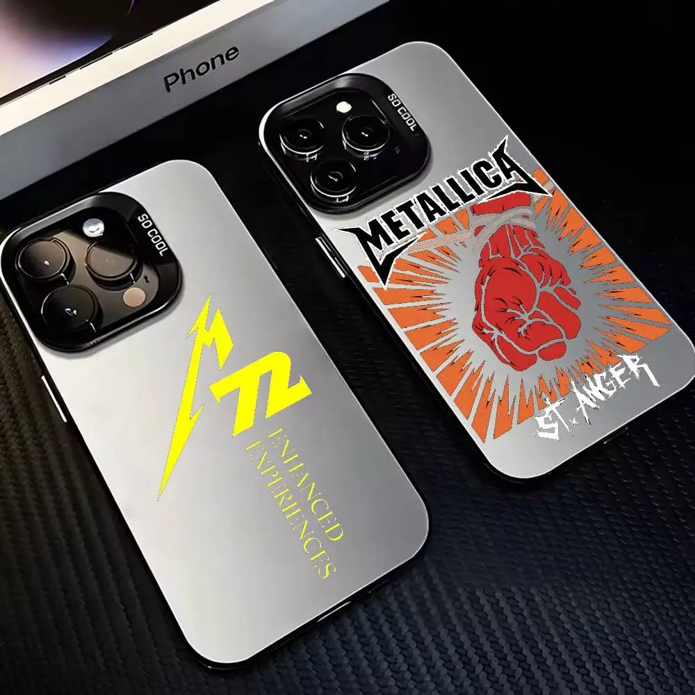 

m-Metallica-a Phone Case For iPhone17,16,15,14,13,12,11 Plus,Pro Max Black Matte Shockproof Cover
