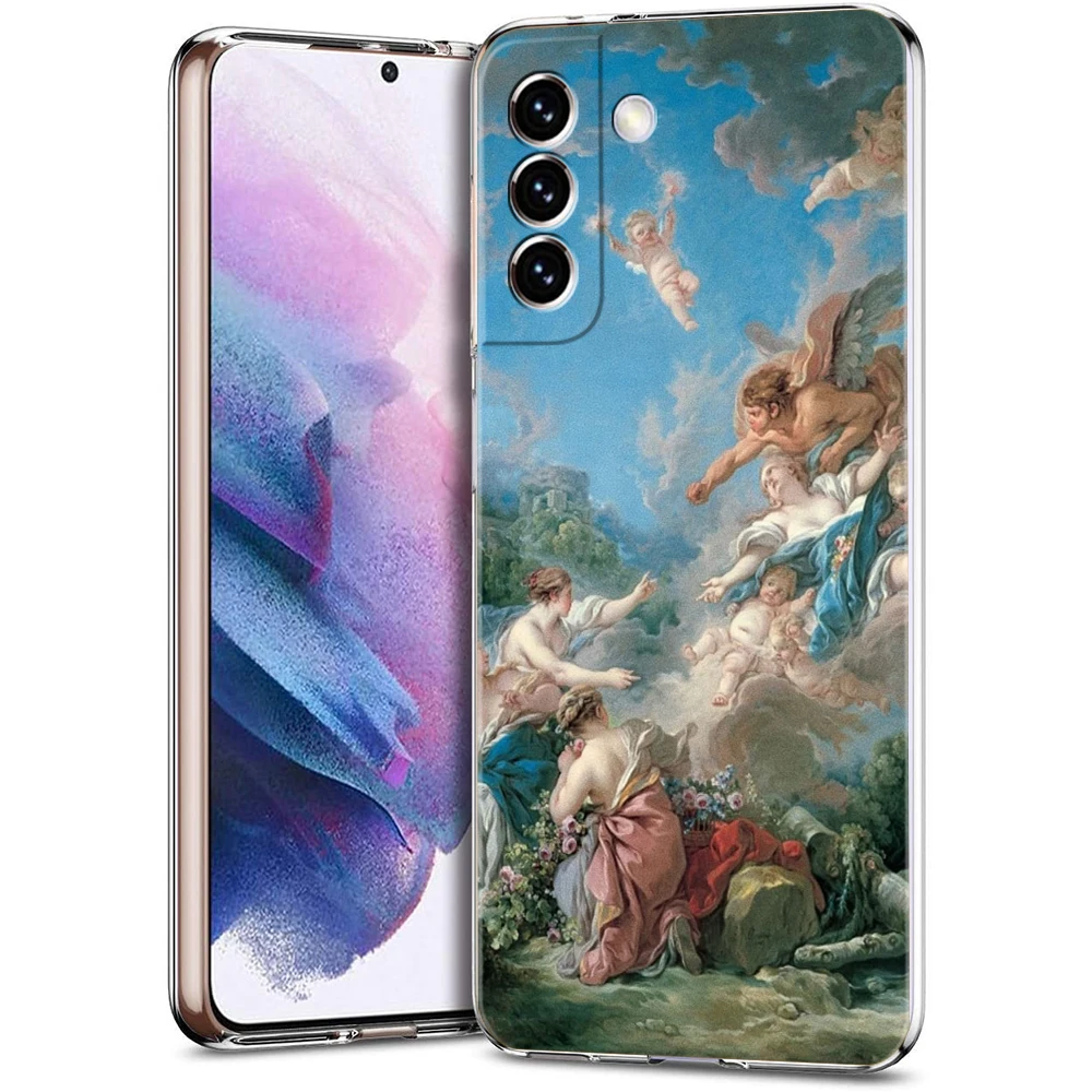 Classical Aesthetic Art Case for Samsung Galaxy S24 S23 S22 S20 S21 FE Ultra S24 S23 S10 S10E S9 S8 Plus 5G Transparent Shell