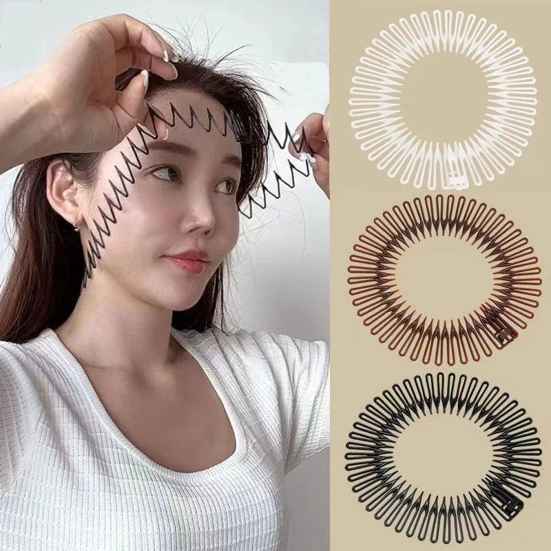 

3PCS Plastic Full Circle Stretch Flexible Comb Women Girls Teeth Hair Accessories For Travel Makeup Bath For Swimming Wholesale