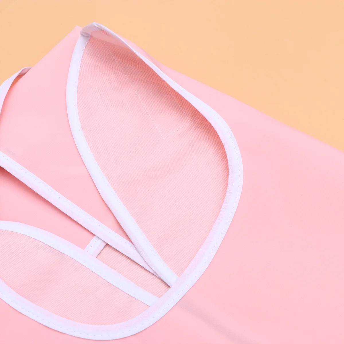 

Waterproof Adults Bib 50x80cm Pink PVC Cotton Material Fashion Drool Proof Dining Protector for Elderly Simple Comfortable Adult