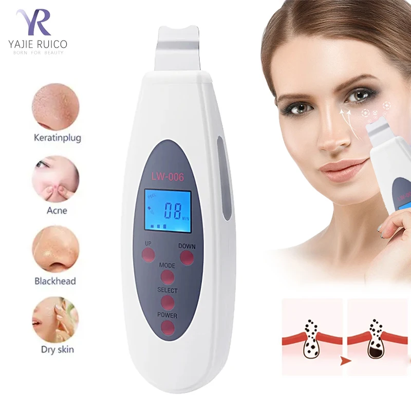 Ulepszony wielofunkcyjny usuwająca zaskórniki do szorowania skóry z szpatułką do twarzy z 4 trybami do oczyszczania porów z wyświetlaczem LED do głębokiego rozszczepienia