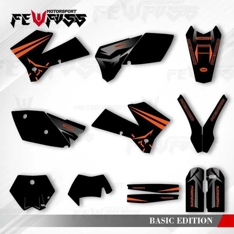 

Графические наклейки Fewfuss, наклейки на мотоцикл, фон на заказ для KTM EXC SXF 125 200 250 300 350 400 450 525 2005 2006 2007 001