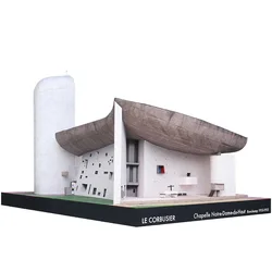 France La Chapelle De Ronchamp 3D Paper Model House Papercraft DIY Art Origami Building Teens Adult Handmade Craft Toys QD-145