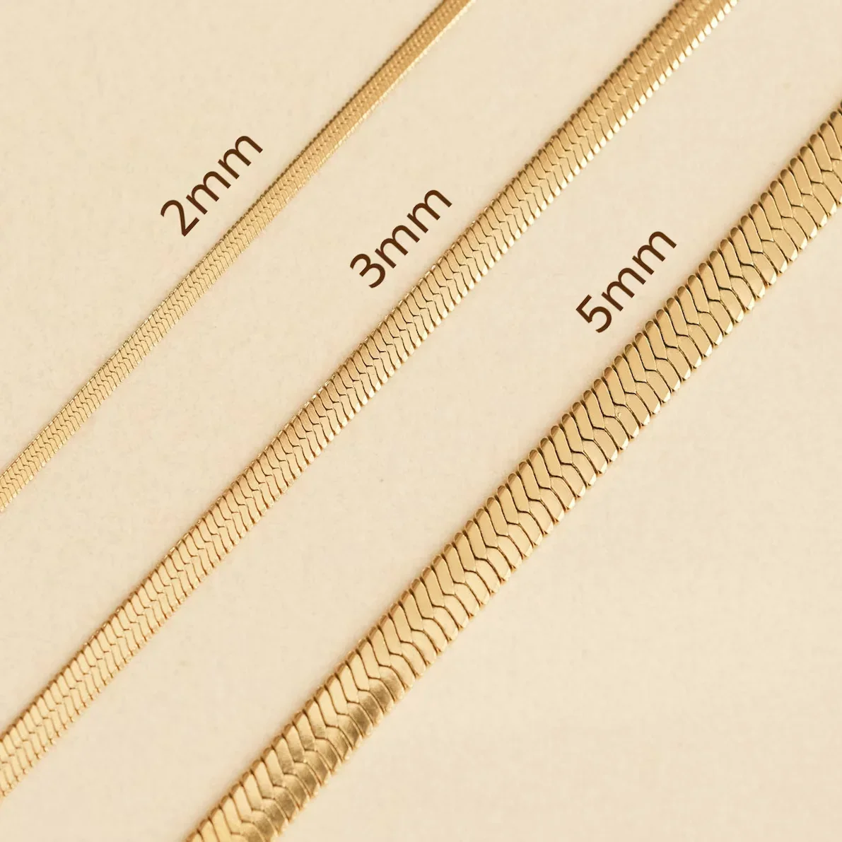 Minimalist Unisex Snake Chain Necklace Choker Stainless Steel Herringbone Gold Color Fashion Jewelry Gift For Her Women and Men