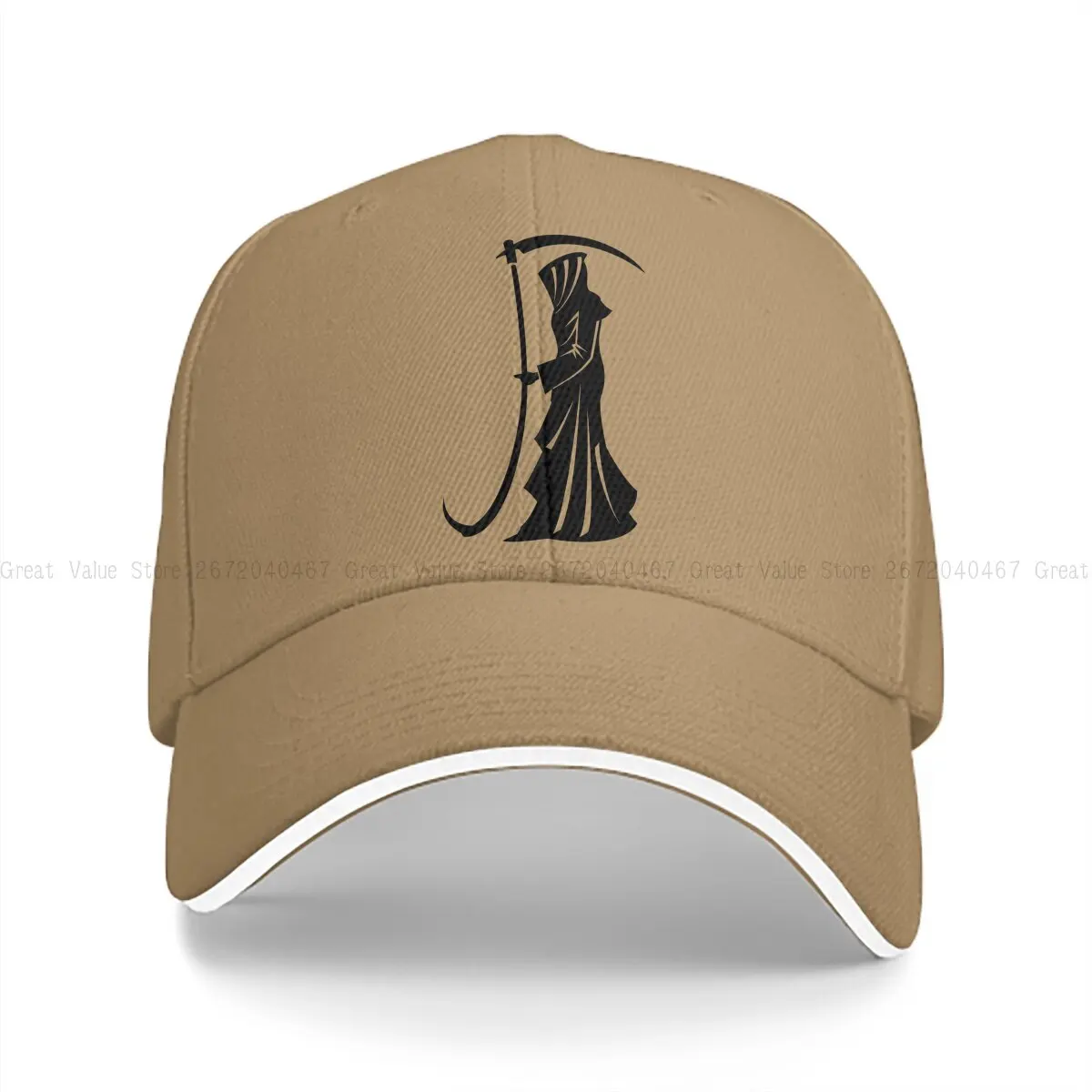 Summer Cap Sun Visor Scythe of Death Hip Hop Caps Santa Muerte Cowboy Hat Peaked Hats