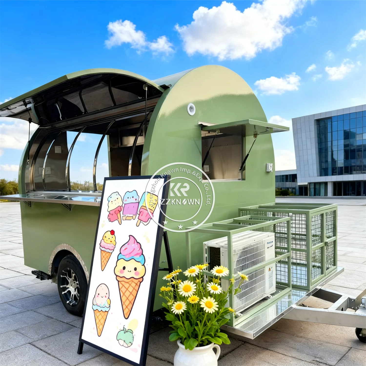 

Mobile Food Truck Concession BBQ Ice Cream Cart Coffee Truck Outdoor Food Trailer Truck With Full Kitchen