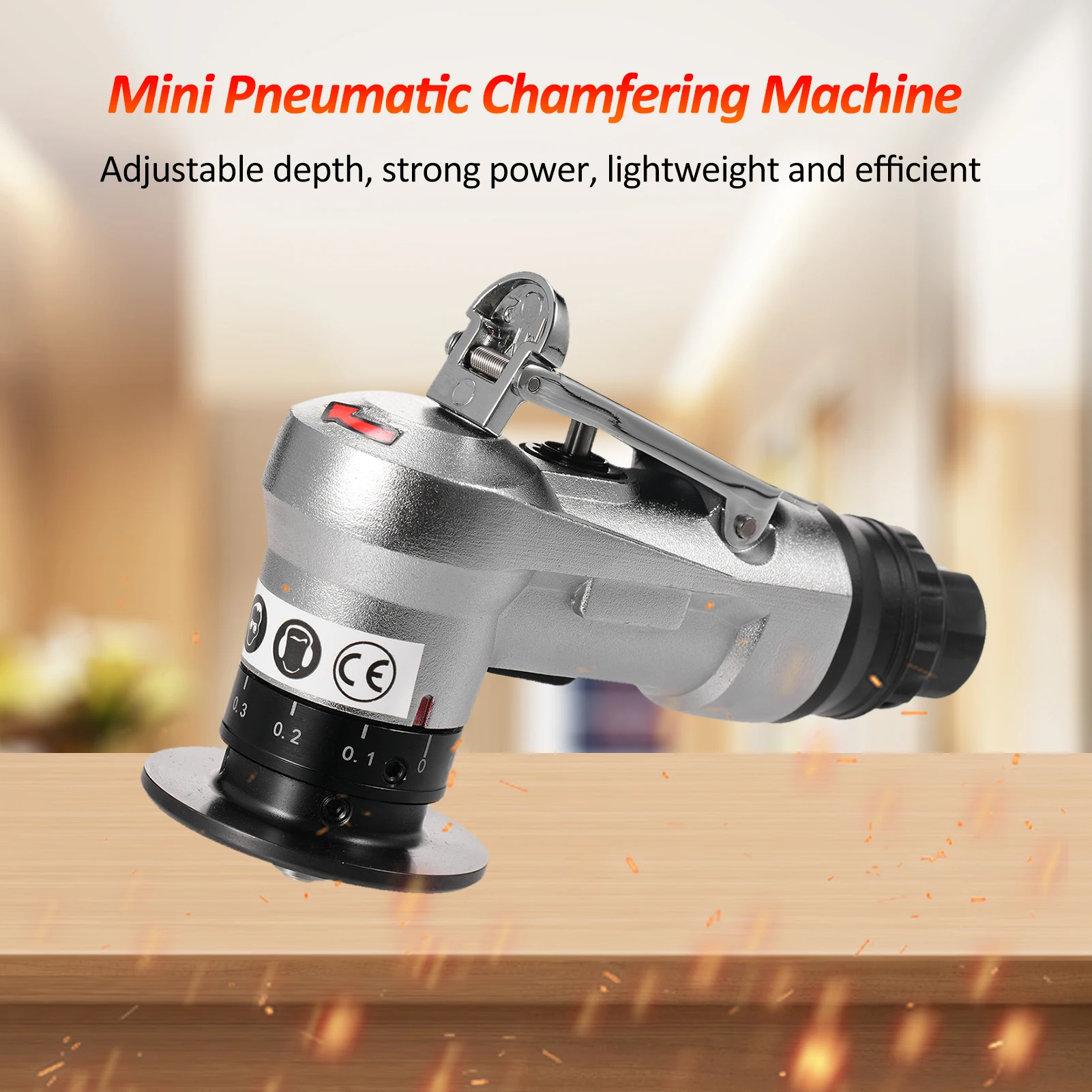 Mini Pneumatic Chamfering Machine 45 Degree Arc Burr Trimmer Carpenter Chamfering Tool Handheld Grinder Deburring Beveling