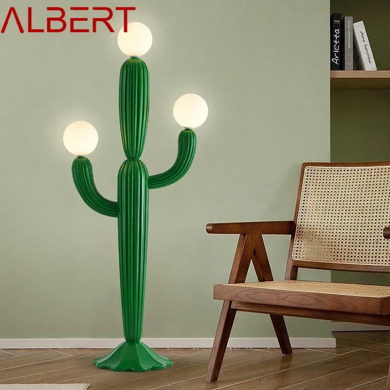 ALBERT Nordic Cactus Floor Lamp Cream Style Living Room Bedroom LED Creativity Decorative Atmosphere
