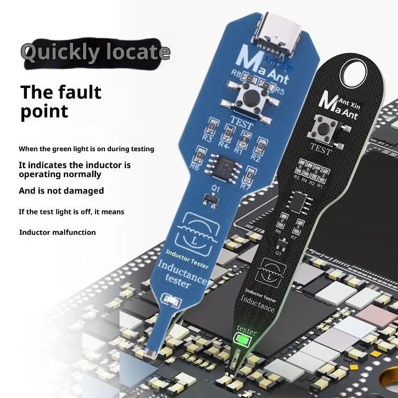 1PC PC Motherboard Inductor Detector Coil Testing Gadget with Electromagnetic Induction Quick Fault Check Repair Tool
