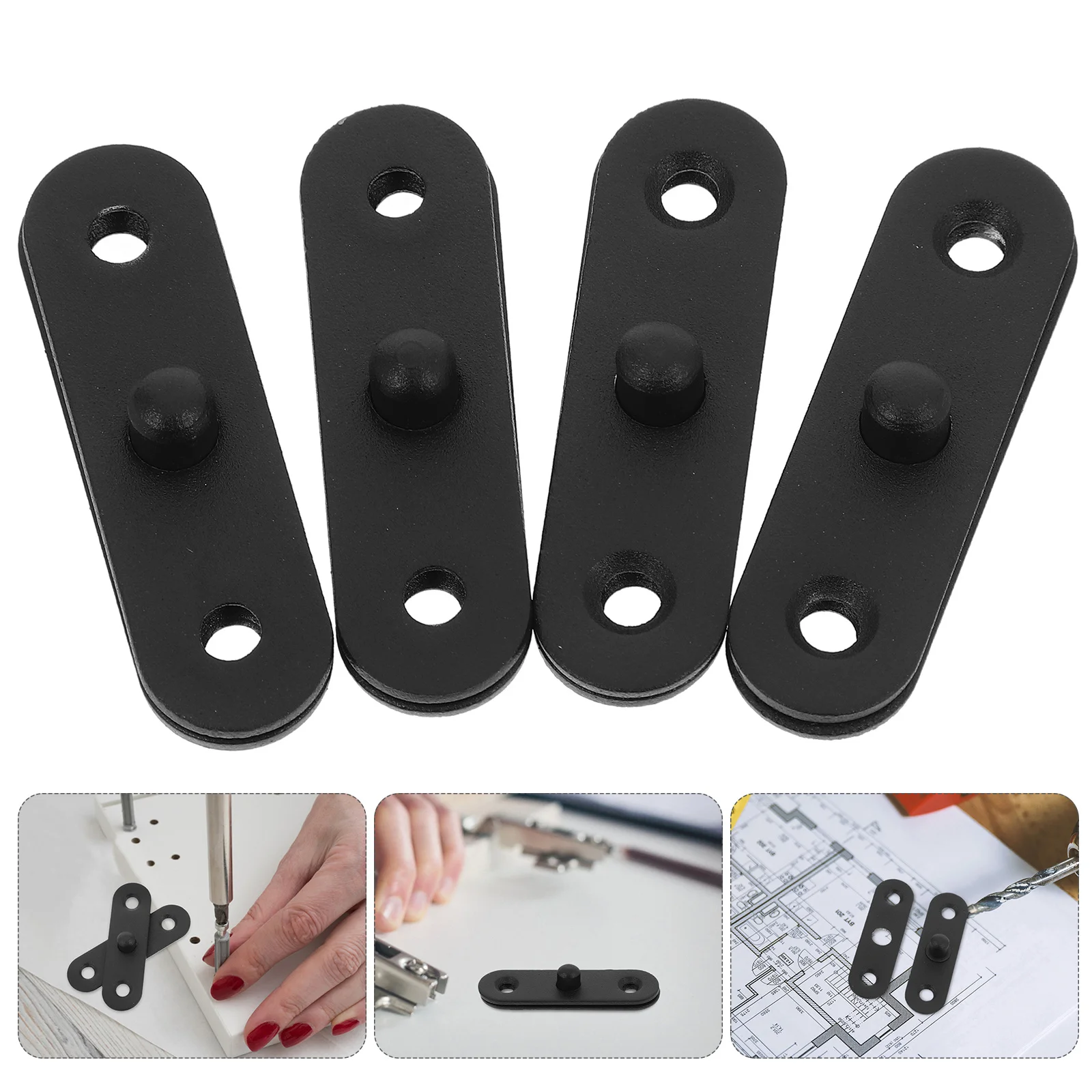 

4Pcs Heavy Duty Stainless Steel Concealed Hidden Hinges Pivot Hinges Door Window Hardware for Interior Exterior Use