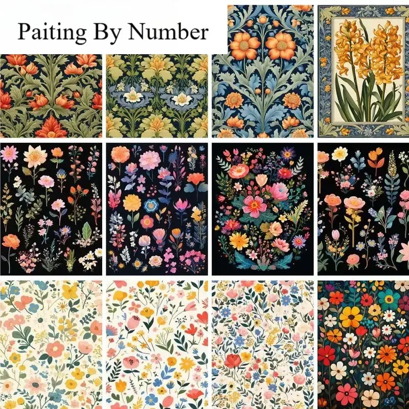

Картина маслом по номерам на холсте Картины на номерам Цветочная картина с номером Украшение дома Уникальный подарок для ручной работы - портнель
