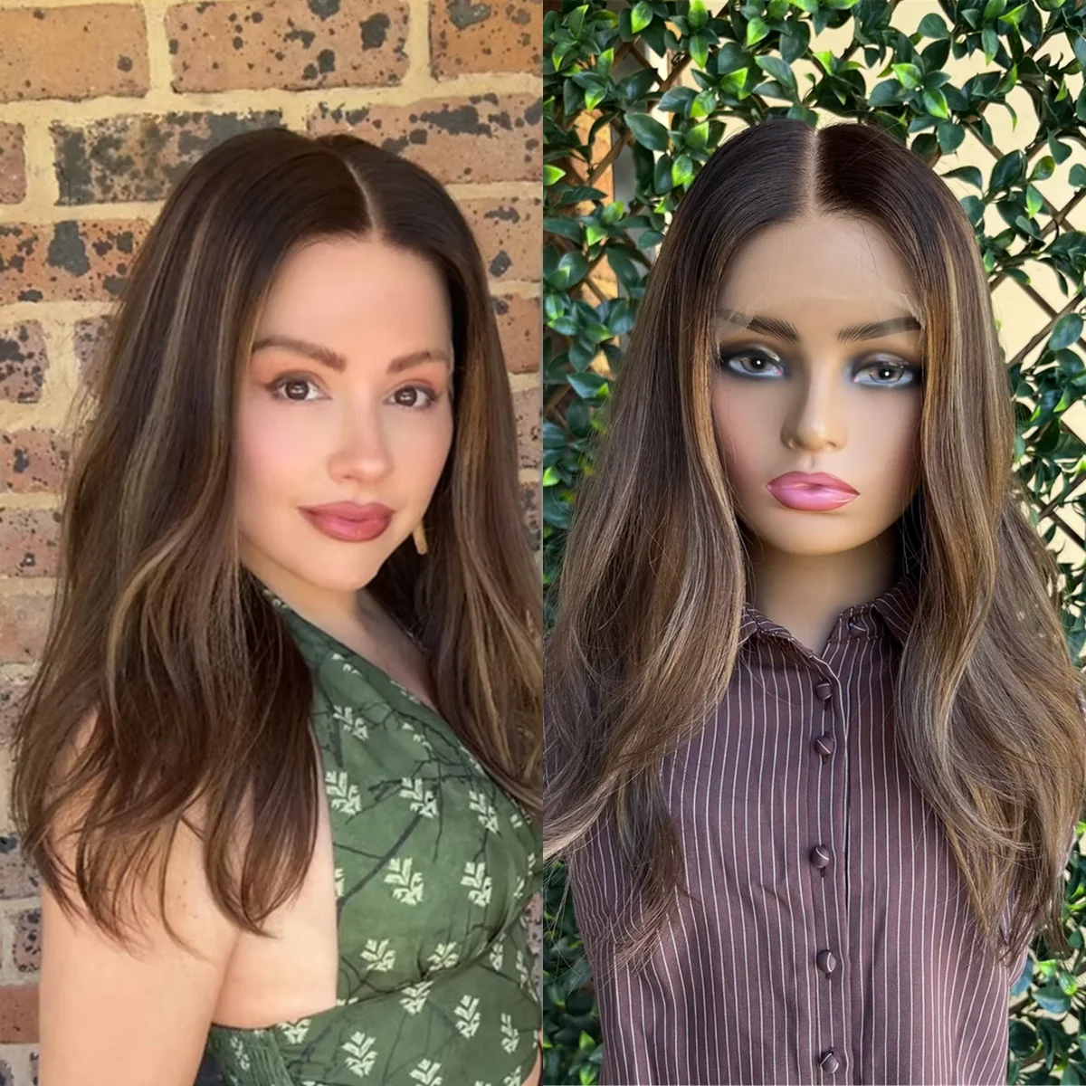 

Новинка: Синтетические парики с кружевной передней частью (13*4) средней длины, коричневые с блонд-оттенками, с центральным пробором, натуральные волны, высокое качество, женские.