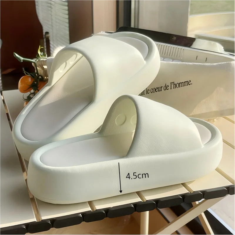 Women New Summer Fashion One Strap Slides, Thick Sole Cloud Feel Non Slip Soft Slippers, Indoor Home Casual Outdoor Daily Footwe