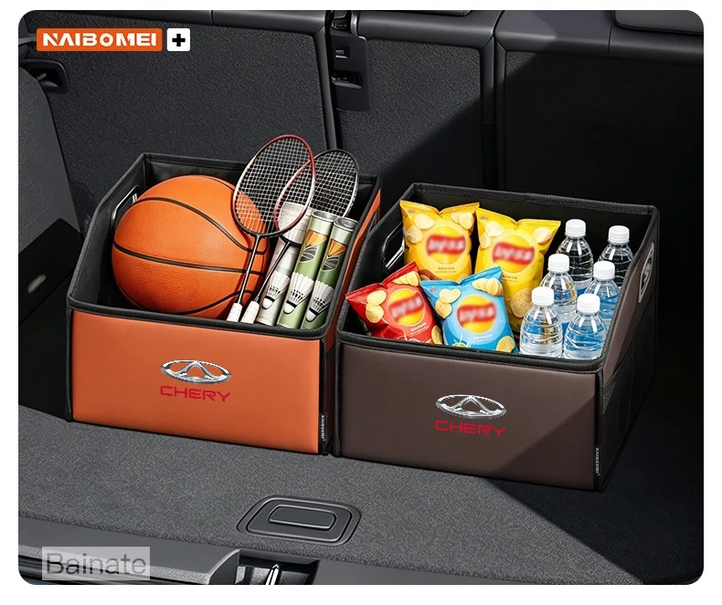 Auto-Kofferraum-Aufbewahrungsbox, Für CHERY TIGGO 2 5 4 TIGGO7 PRO TIGGO8 Plus ARRIZO 6 8 2025, Leder Faltbarer Organizer Auto-Zubehör – Detail 12